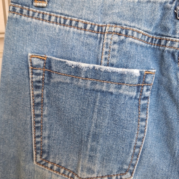 Mele N Pele Jeans Junior SZ01 Back Seam Spliit Hem 5 Pocket Style Zip Good Shape - Picture 3 of 9